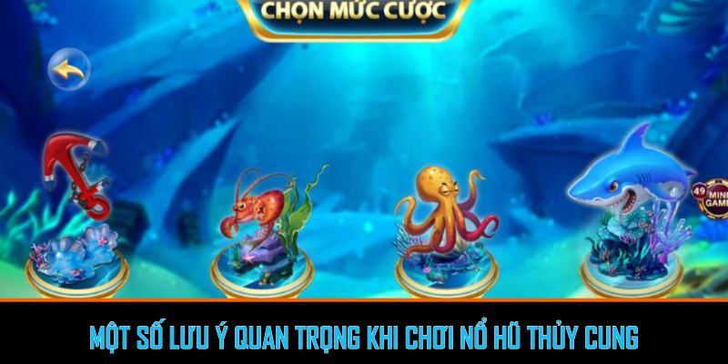 Một số lưu ý quan trọng khi chơi nổ hũ thủy cung